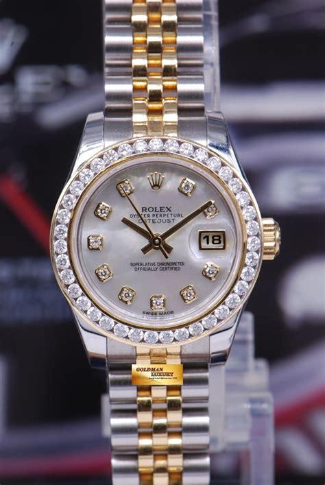 rolex oyster perpetual datejust diamond dial &|rolex oyster perpetual diamond bezel.